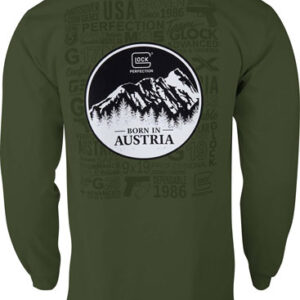GLOCK OEM BORN IN AUSTRIA LONG - SLEEVE SHIRT MILITARY GRN 3XL