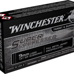 WINCHESTER SUPER SUPPRESSED - 9MM LUGER 147GR FMJ 50RD 10B/C