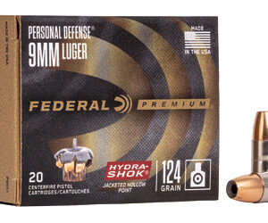 FED HYDRA-SHOK 9MM 124GR HP 20/500