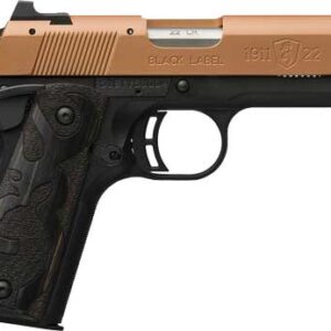 BROWNING 1911-22 BLACK LABEL - 22LR 3.58" COMP BLACK/COPPER
