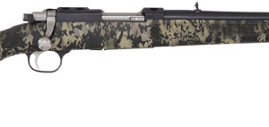 RUGER 77/357 357 MAGNUM - BLUE CAMO W/RINGS THREADED