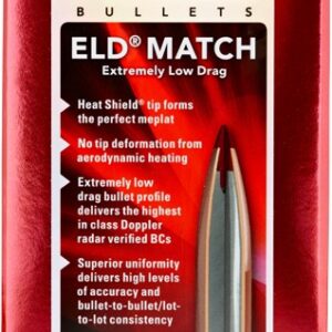 HORNADY BULLETS 22CAL .224 - 73GR ELD-M MATCH 100CT 25BX/CS
