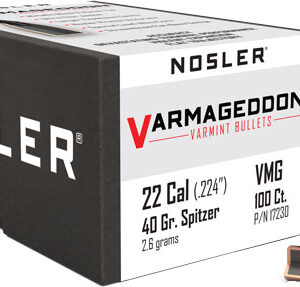 NOSLER BULLETS 22 CAL .224 - 40GR VARMAGEDDON TIPPED 100CT