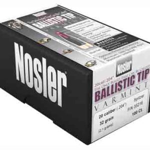 NOSLER BULLETS 20 CAL .204 - 32GR BALLISTIC TIP 100CT