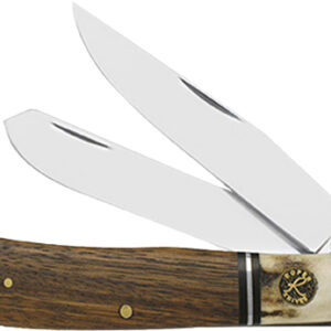 ABKT ROPER LAREDO STAG TRAPPER - 3.25" WOOD/BONE HANDLE