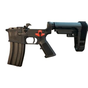 Franklin Armory BFSIII Equipped PISTOL Complete AR15 Lower Receiver - Black | Installed AR-ESSENTIALS Binary Trigger | SBA3 Brace