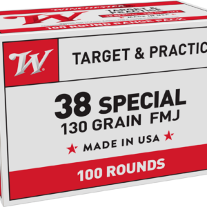 WINCHESTER USA 38SPL 130GR FMJ 100RD BX