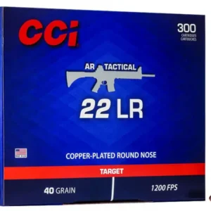 CCI 22 LR AR TACTICAL 40GR CPRN 300 RD/BX 10 BX/CS