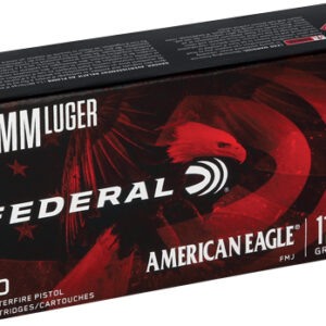 FEDERAL AE 9MM LUGER 115GR FMJ - 50RD 20BX/CS