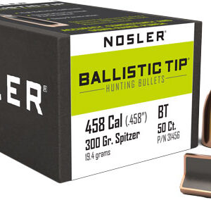 NOSLER BULLETS 458 CAL .458 - 300GR BALLISTIC TIP 50CT