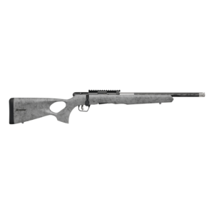 Savage Arms B17 Timberlite Thumbhole Rifle .17 HMR 10rd Magazine 18" 1/2x28 Threaded Barrel Grey with Black Spiderweb