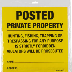 ALLEN POSTED NO TRESPASSING - SIGN 12 PACK