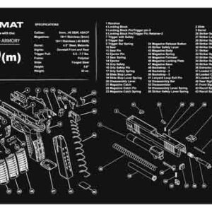 TEKMAT ARMORERS BENCH MAT - 11"x17" SPRINGFIELD XDM PISTOL