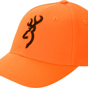 BROWNING CAP SAFETY ORANGE W/ - 3-D BUCK MARK LOGO ADJUSTABLE