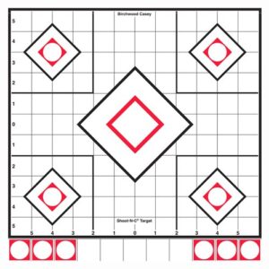 B/C TARGET SHOOT-N-C 12" - WHITE/BLACK SIGHT-IN 5 TARGETS