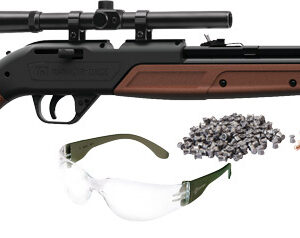 CROSMAN 760 PUMPMASTER RIFLE - BB/177 W/4X SCOPE GLASSES AMMO