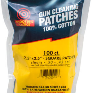 SHOOTERS CHOICE 2.5" SQUARE - CLEANING PATCHES 100 PACK
