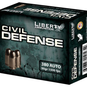 LIBERTY CIVIL DEFENSE 380 ACP - 50GR COPPR HP 20RD 50BX/CS