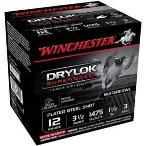 WINCHESTER DRYLOK 12GA 3.5" - 1-1/2OZ #3 1475FPS 25RD 10B/CS