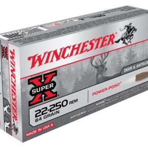 WINCHESTER SUPER-X 22-250 REM - 64GR POWER POINT 20RD 10BX/CS