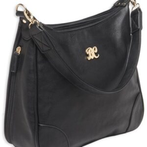 BULLDOG CONCEALED CARRY PURSE - HOBO STYLE BLACK W/BLACK TRIM