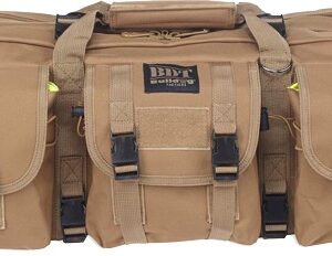 BULLDOG 43" 2 GUN TACTICAL CSE - 3 LARGE ACCESSORY POCKETS TAN