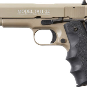 CHIAPPA 1911-22 22LR 5" FS - 10RD TAN/RUBBER