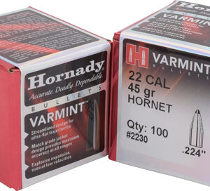 HORNADY BULLETS 22 CAL .224 - 45GR JSP 100CT 40BX/CS