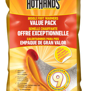 HOTHANDS INSOLE FOOT WARMER 5 - PAIRS PER BAG 9 HOUR W/ADHSV