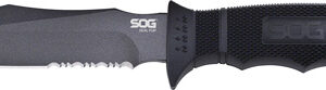 SOG KNIFE SEAL PUP 4.75" - BLACK SERRATED W/KYDEX SHEATH