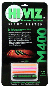 HIVIZ M400 SHOTGUN FRONT SIGHT - MAGNETIC FOR .328-.437" RIBS