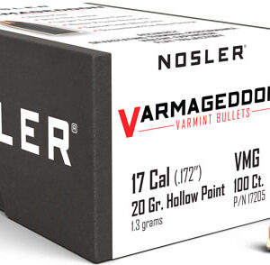 NOSLER BULLETS 17 CAL .172 - 20GR VARMAGEDDON FBHP 100CT