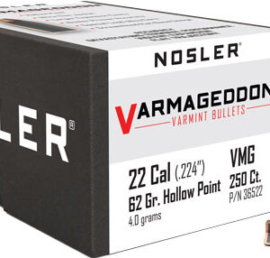 NOSLER BULLETS 22 CAL .224 - 62GR VARMAGEDDON FBHP 250CT