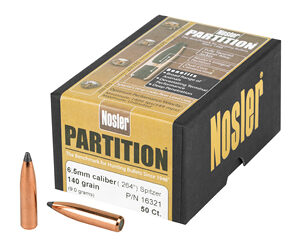 NOSLER 6.5MM 140GR SP PARTITION 50CT