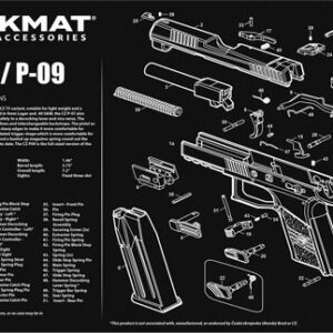 TEKMAT ARMORERS BENCH MAT - 11"x17" CZ P-07/09 PISTOL