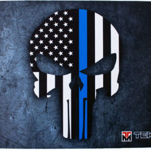 TEKMAT ARMORERS BENCH MAT - 11"X17" PUNISHER BLUE LINE