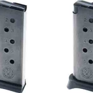 RUGER MAGAZINE LCP 380ACP - 6RD W/FINGER EXT. 2-PACK