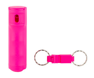 SABRE SPRAY KEY RING/WHISTLE .54 PNK