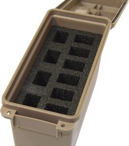 MTM TACTICAL MAGAZINE CAN DARK - EARTH HOLDS 10 DS HANDGUN MAGS