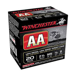 WIN AA LOW RECOIL 20GA 2.75 7/8OZ #8 25/10