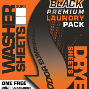 DDW BLACK PREMIUM LAUNDRY KIT - DETERGENT/DRYER SHEET COMBO