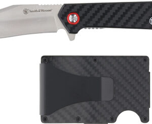 S&W KNIFE/WALLET COMBO CARBON - FIBER HANDLE PROMO Q4 25'