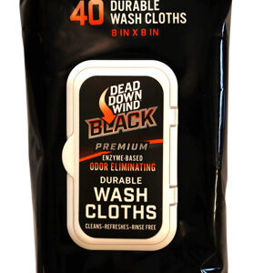 DDW BLACK PREMIUM WASH CLOTHS - 40CT