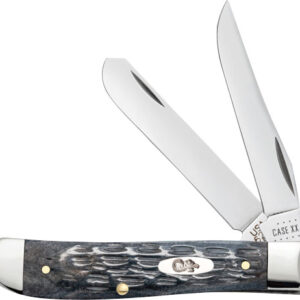 CASE KNIVES POCKET WORN GRAY - BONE CRANDALL JIG MINI TRAPPER
