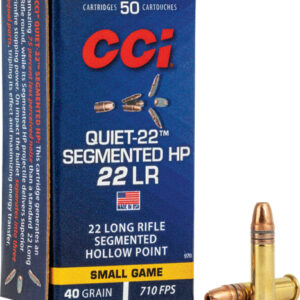CCI QUIET 22LR 40GR SEGMENTED - HP 710FPS 50RD 100BX/CS