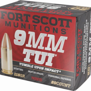 FORT SCOTT 9MM LUGER 115GR - TUI SOLID COPPER 20RD 25BX/CS