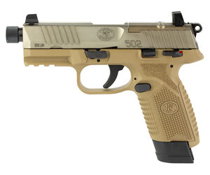 FN 502T 22LR 4.6" 1-15RD 1-10RD FDE