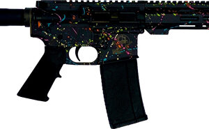 GLFA AR15 PISTOL 223 WYLDE - 7.5" NITRIDE SPLATTER BLACK