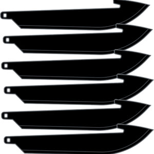 OUTDOOR EDGE 3.5" REPLACEMENT - BLADES 6-PACK BLACK BLADES