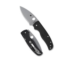 SPYDERCO SHAMAN LTWT 3.58" BLK/SLV